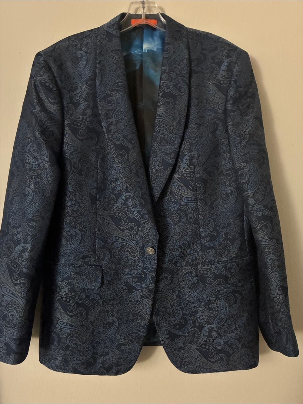 TALLIA Navy Paisley Sport Coat